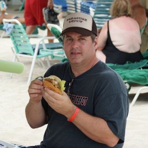 Think this is in Aruba - think thats a grouper sandwhich