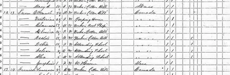 Josephina Snow 1870 CENSUS s.webp