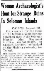 The Telegraph Saturday 28 August 1937, page 17 woman archeologist seek ruins in solomons.webp