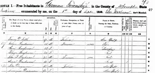 JOHN HARDMAN OREGON CENSUS 1850 LISTED AS SON small.webp