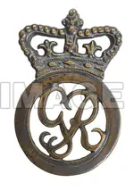 RWi24ds-British brass cartridgebox badge with GR cypher for George III.webp