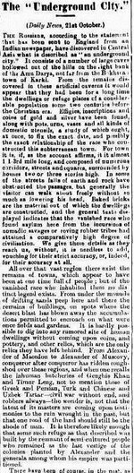 Wagga Wagga Advertiser  Saturday 5 December 1891, page 4 LOST CITY OF THE CRISTIAN ERA s.jpg