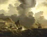 Ludolf_Bakhuizen_-_A_Dutch_Ship_Wrecked_on_a_Rocky_Coast.webp