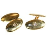 Edwardian Gold Diamond Cufflinks Handmade England.jpg