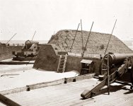 photo_Fort-Marshall_rifled&banded-RefWar-British-12pounder_with-grapeshot_Sullivans-Island.jpg