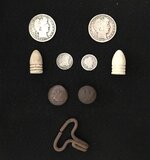 finds for the day incl. .54 & .58 cal minnie's and knapsack hook.jpg