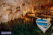 Crystal cave in Bermuda during high tide.webp