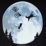 ET Moon Bicycle Disaster Shirt Black Front Closeup.jpg