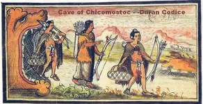 Cave of Chicomoztoc in the Duran Codex.webp