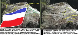 Map Rock flag face of king ARCH MASON James Currie.webp