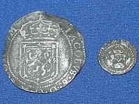 19 07 01 James VI Half Merck & Hen VII Halfpenny Obv.webp