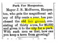 Hoopeston Park is the Old Fairgrounds 1901 Newspaper Article.JPG