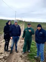 Paolo Masucci with his sons Vincenzo and Alessandro in the place where they found tag.webp