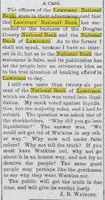 August 18 1889 - Lawrence Daily Journal - liquidation Watkins note.webp