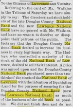 August 20 1889 - Lawrence Daily Journal - liquidation page 1.webp