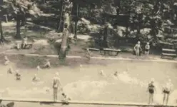 DAUPHIN COUNTY LINGLESTOWN PA Swimming Pool at Camp Reily 1942 unused.webp