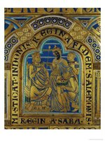 black sheba~King-Solomon-and-the-Queen-of-Sheba-Verdun-Altar-Begun-1181-Enamel-Posters.jpg