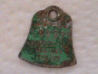 2003 animal vaccination tag. found 1-7-2011.JPG