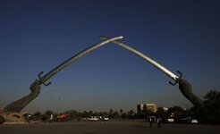 Crossed Swords - The Hands of Victory Monument - Baghdad, Iraq - Night.jpg