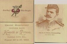 Knights of Pythias Booklet - Kansas City, Missouri - 1892 - 101 on kepi cap.jpg