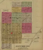 Pittsburg, Kansas Street Map 1887 - Painted.webp