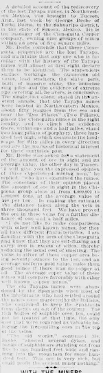 Los Angeles Herald, Volume XXIX, Number 45, 15 November 1901 — REDISCOVERED SPANISH MINES .webp