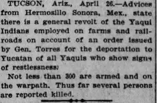 Los Angeles Herald, Volume XXXI, Number 211, 27 April 1904 — YAQUI INDIANS SAID TO BE ON T.webp