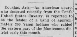 Sausalito News, Volume 35, Number 49, 6 December 1919 — UNITED STATES NEGRO LEADS YAQUI IN.webp