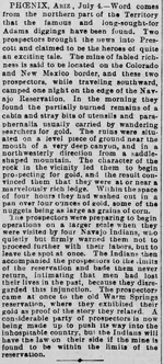 San Francisco Call, Volume 82, Number 35, 5 July 1897 — ADAMS DIGGINGS REDISCOVERED.webp