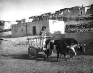 carreta, Pueblo of Laguna, N.M., Detroit Publishing co.webp