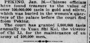 Los Angeles Herald, Volume XXIX, Number 118, 27 January 1902 — CHINESE TREASURE TROVE.webp