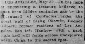 San Francisco Call, Volume 113, Number 182, 31 May 1913 — HUNTS CONFUCIUS' GOLD [ARTICLE].webp