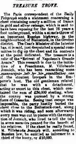 Daily Telegraph , Monday 17 September 1888, page 3 TREASURE CHEST FOUND.webp