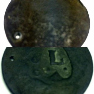 Counterstamped Large Cent (Love Token?)