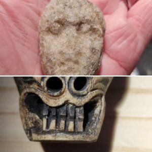 17th century Human bone bead