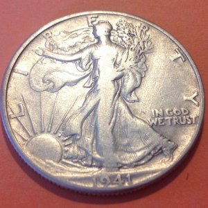 1941 Walking Liberty Half
Found 5/25/14
Starkville, Ms.