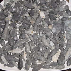 JUST ONE YEARS WORTH OF SINKERS - FISHING WEIGHTS