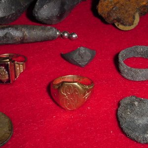 14K SIGNET RING - 10K 1963 CLASS RING - SILVER CUB SCOUT RING - LARGE SILVER BAND - SIL. QUARTER - SILVER DIME