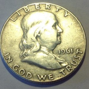 1961D Franklin Half
Found 09/28/14
Columbus, Ms