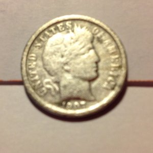 1907 O Barber Dime
Found 4/8/15
Columbus, Ms.