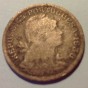 1938 Portugese 50 Centavos
Found 04/09/15
Columbus, Ms.