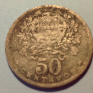 1938 Portugese 50 Centavos
Found 04/09/15
Columbus, Ms.