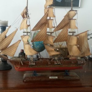 Old model ship