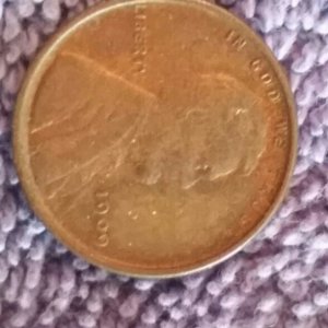 Obverse of my 1909 VDB Wheat penny. So sorry it's not an "S"