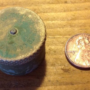 Valve screw cap from The Lukenheimer Co., Cincinnati, Oh.