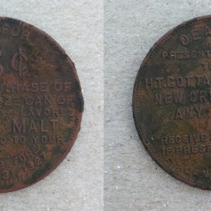 20160306 Puritan Malt Token found in Madison with the F75.