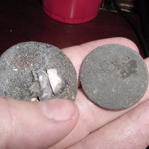 MYSTERY COIN ON LEFT - SILVER HALF ON RIGHT