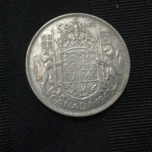 1942 Canadian 50 cent piece