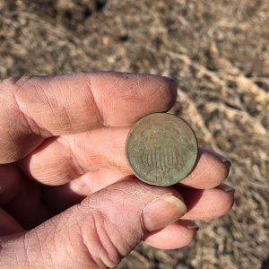 1864 Two Cent piece