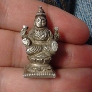 Solid silver Lakshmi idol (Indiana Jones, eat your heart out)